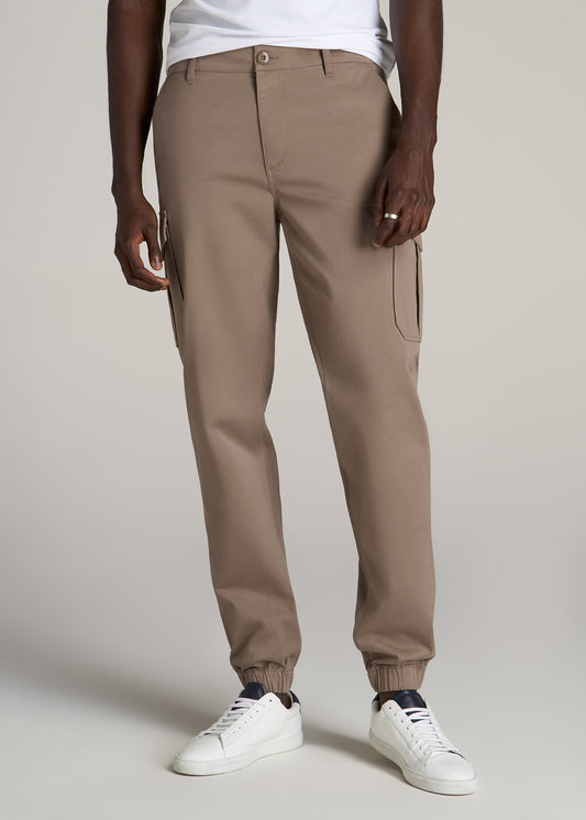 American-Tall-Men-Cotton-Cargo-Jogger-Dark-Sand-front