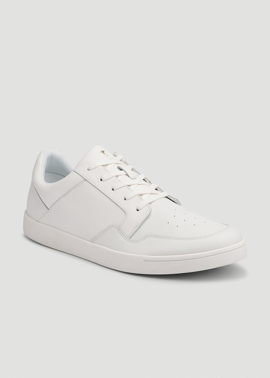 Court Sneaker for Tall Men in White