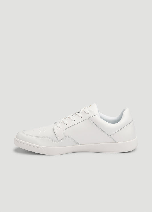 Court Sneaker for Tall Men in White