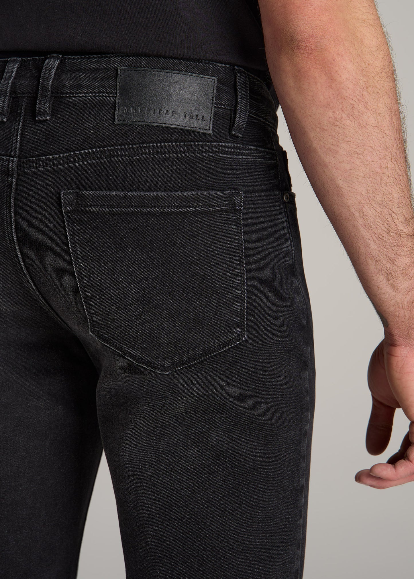 Dylan SLIM-FIT Jeans for Tall Men in Distressed Onyx Black Wash