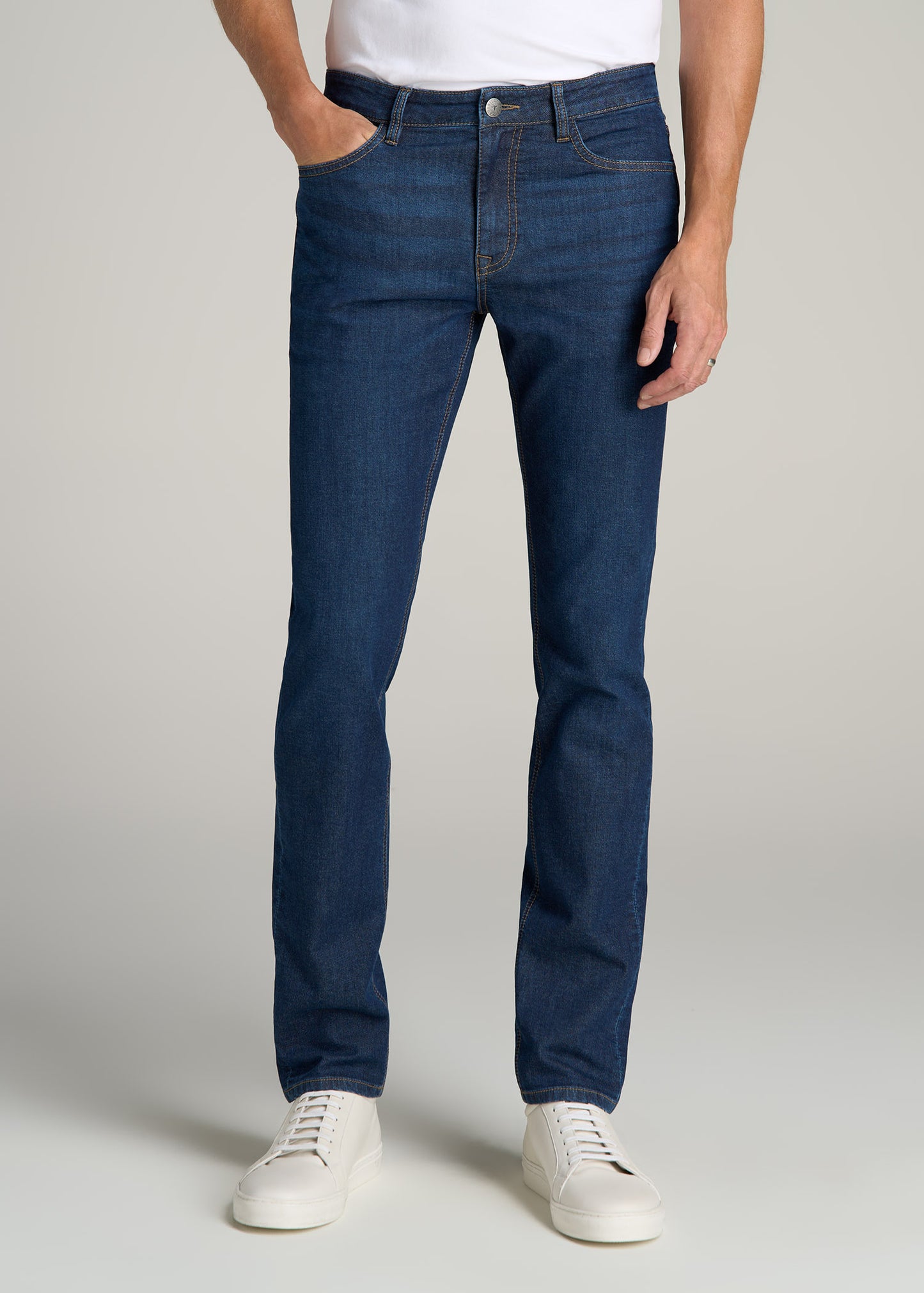 Dylan SLIM-FIT Fleeced Jeans for Tall Men in Colorado Blue Wash