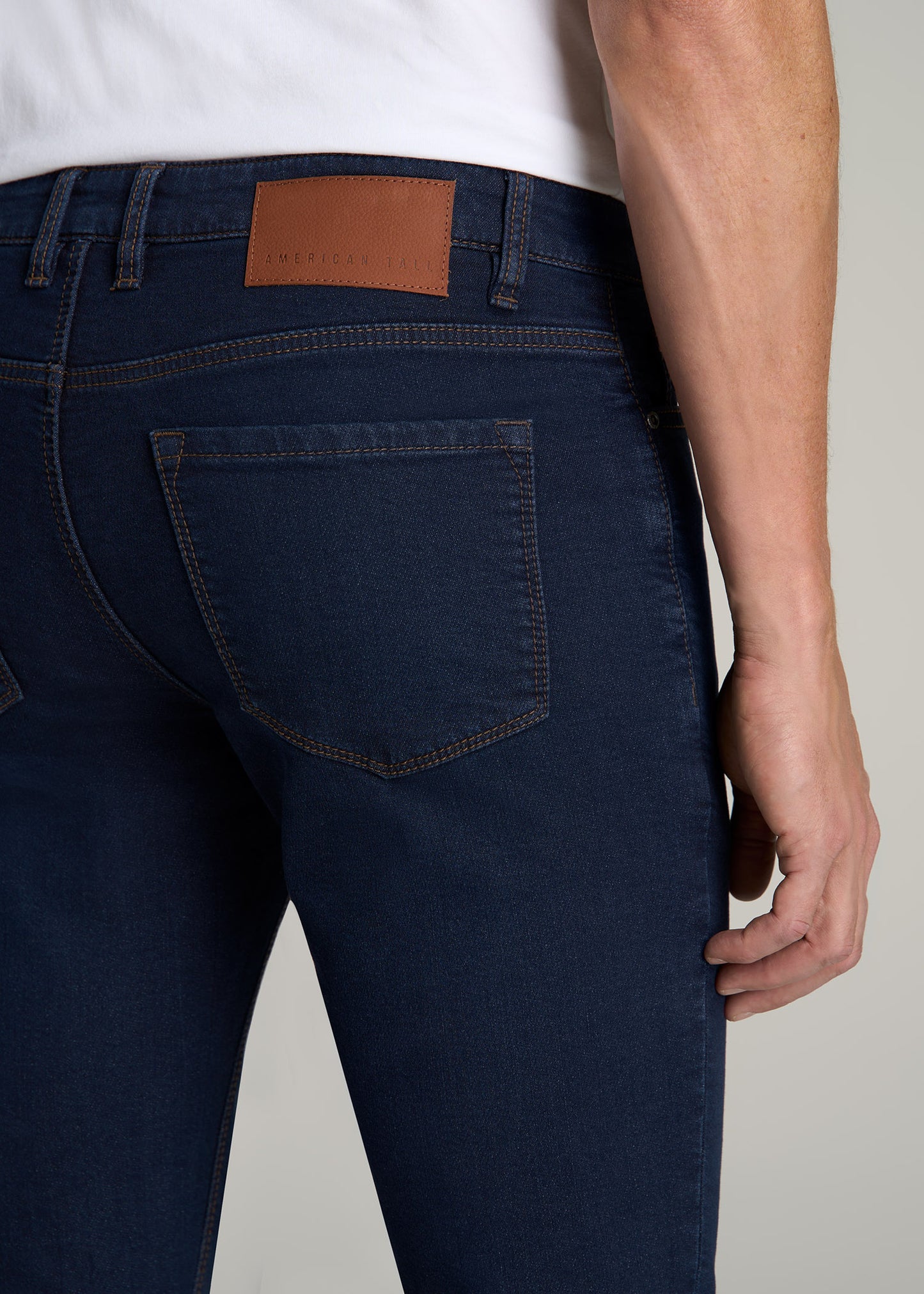 Dylan SLIM-FIT Fleeced Jeans for Tall Men in Rockies Blue