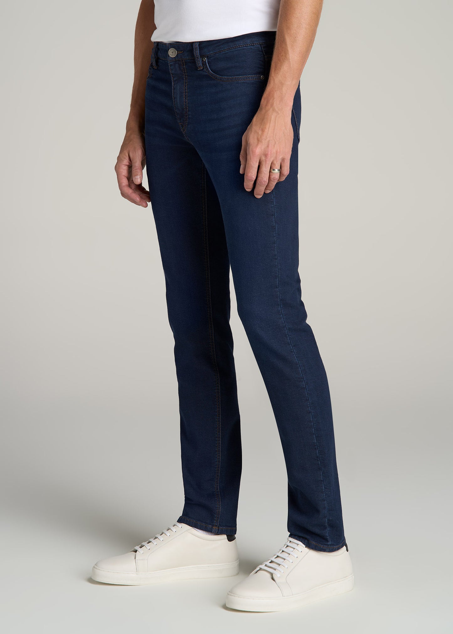 Dylan SLIM-FIT Fleeced Jeans for Tall Men in Rockies Blue