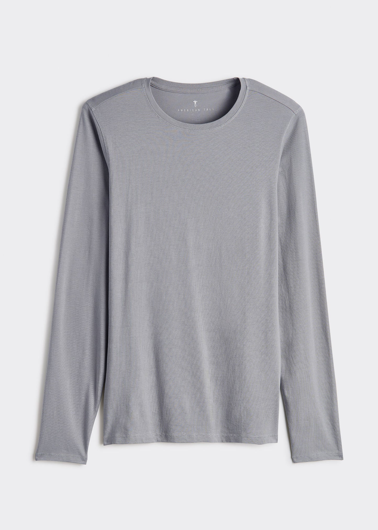 The Essential SLIM-FIT Long Sleeve Tee for Tall Men in Sustained Grey