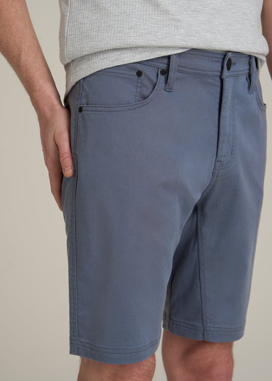 Everyday Comfort 5 Pocket Short for Tall Men in Blue Slate