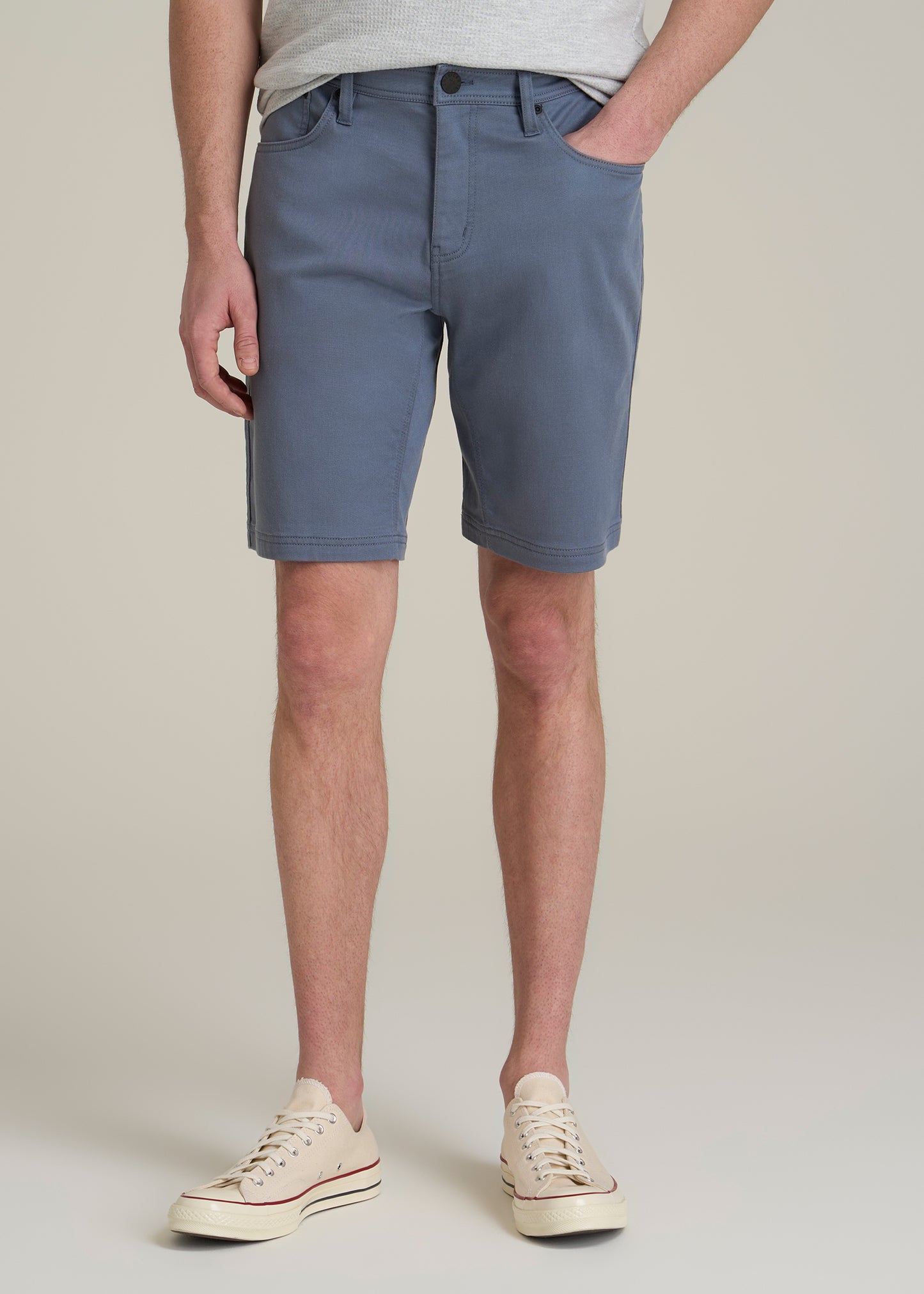 Everyday Comfort 5 Pocket Short for Tall Men in Blue Slate