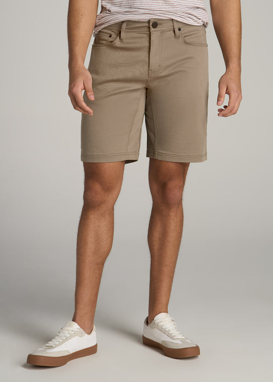 Everyday Comfort 5 Pocket Short for Tall Men in Dark Sand