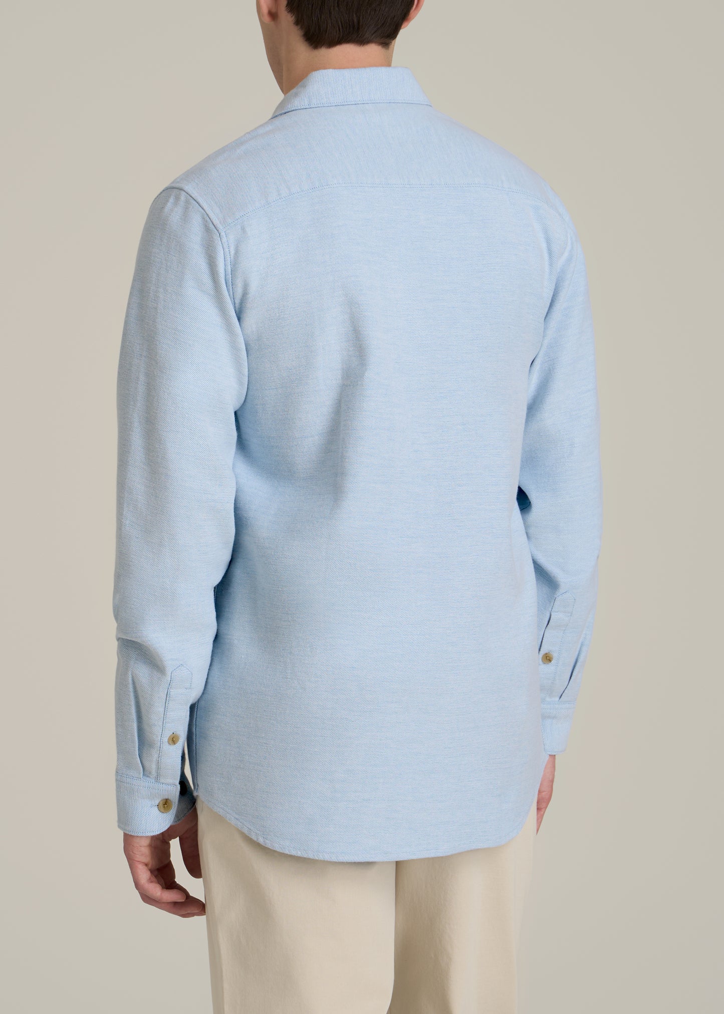 Everyday Comfort Terry Overshirt for Tall Men in Cloud Blue