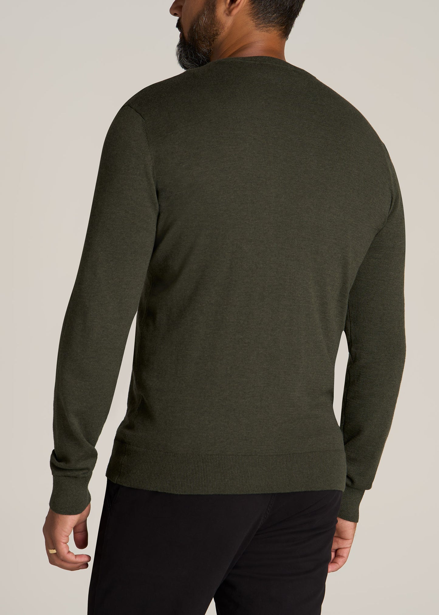 American-Tall-Men-Everyday-Crew-Neck-Sweater-Dark-Green-Olive-back