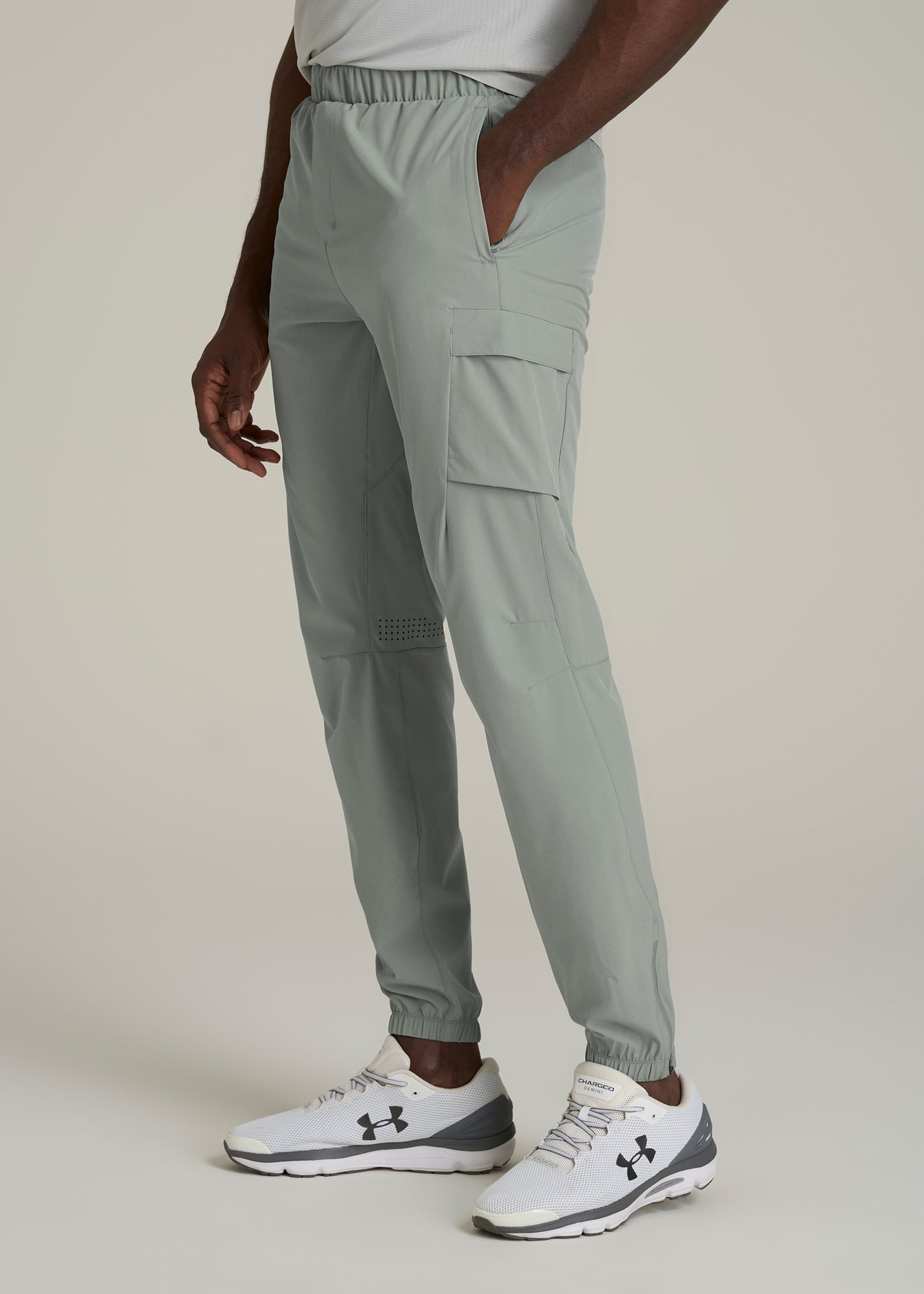 Featherweight Cargo Training Jogger for Tall Men in Seagrass