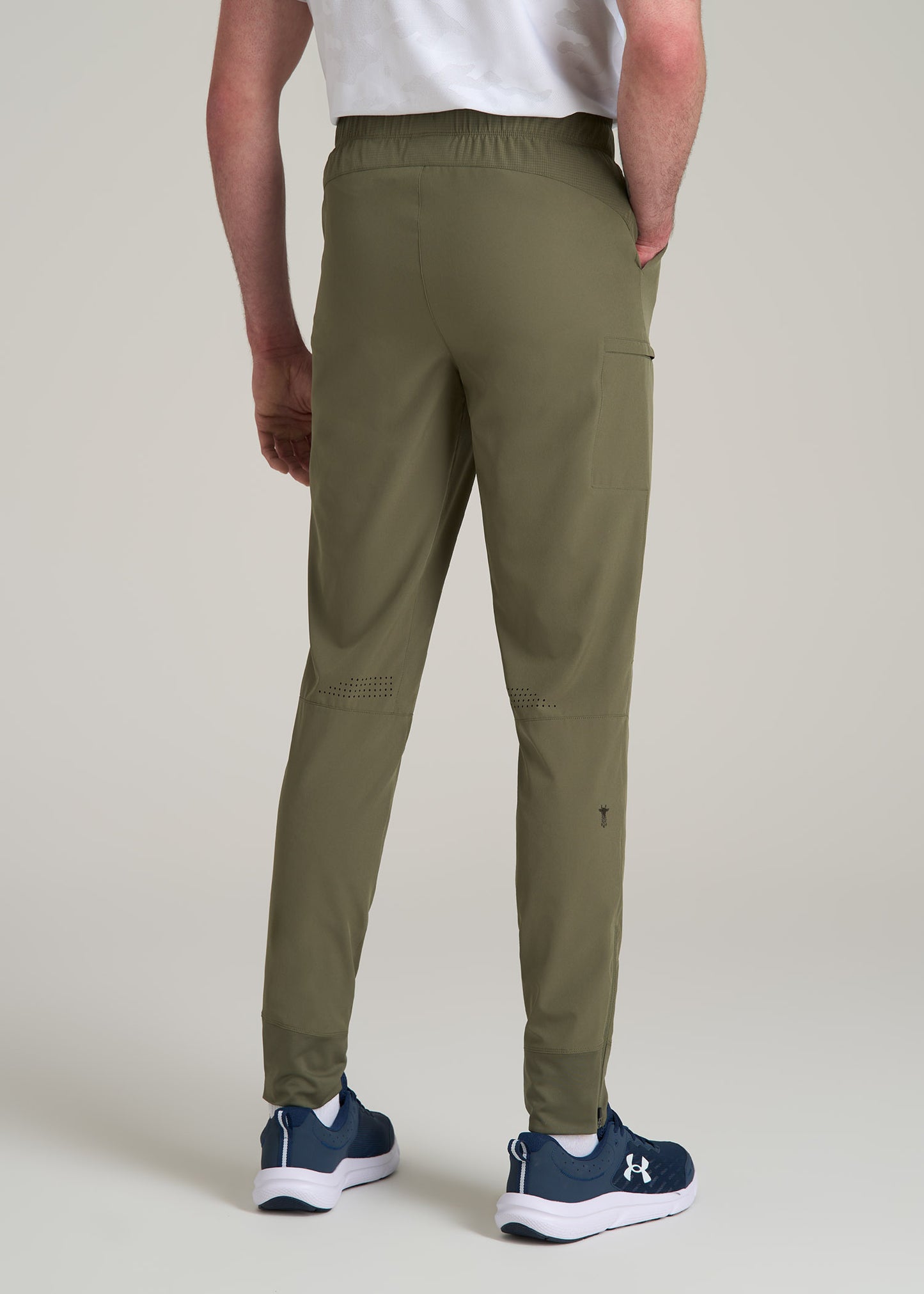 Featherweight Perforated Training Jogger for Tall Men in Olive