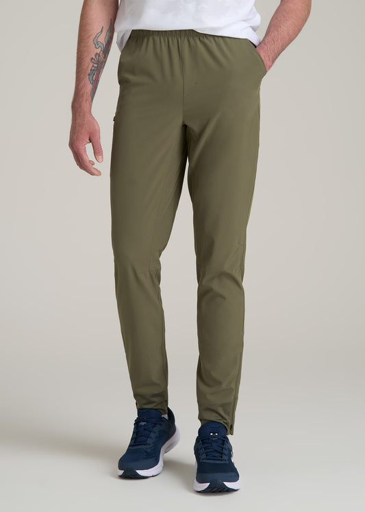 Featherweight Perforated Training Jogger for Tall Men in Olive