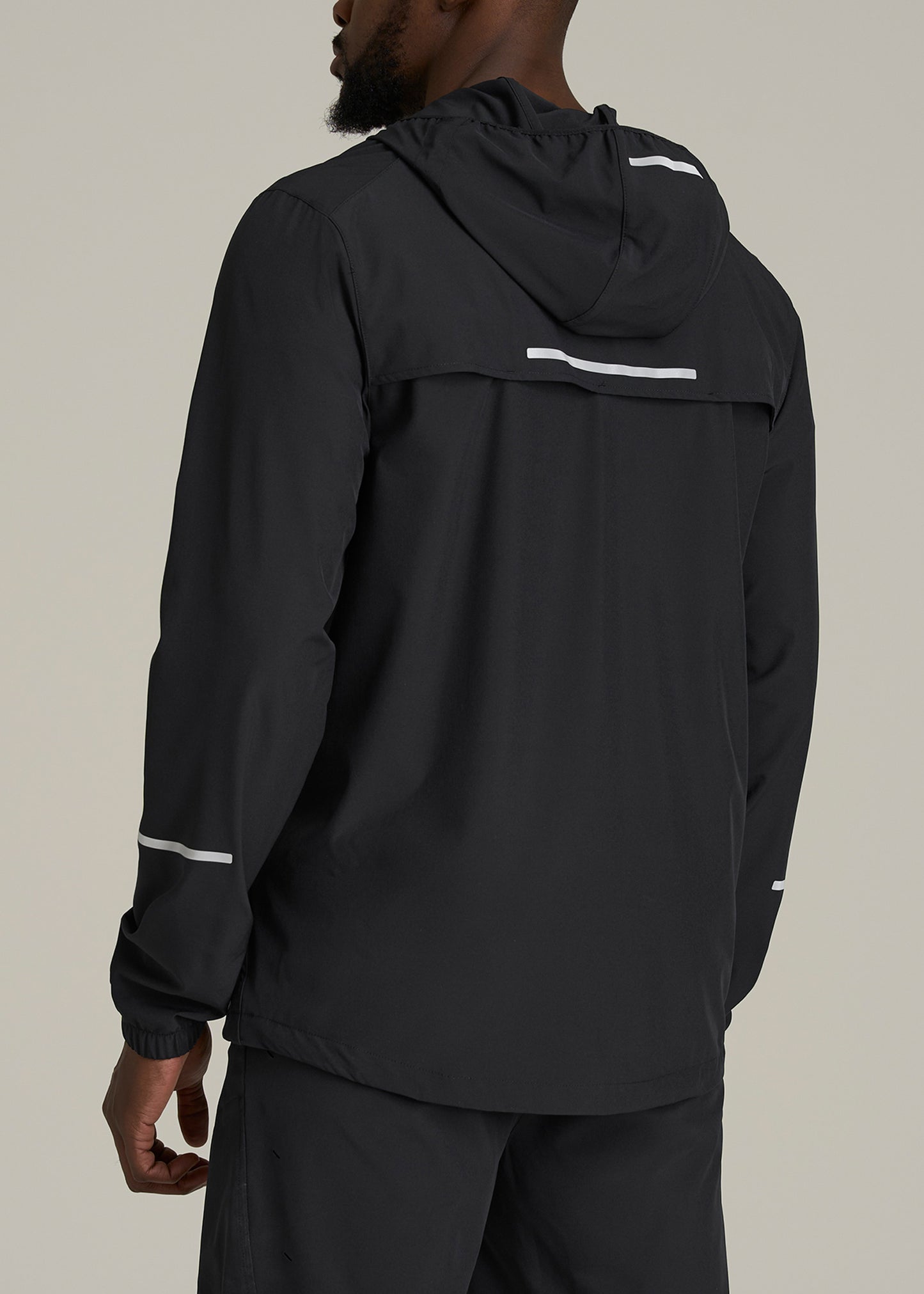 Featherweight Packable Anorak for Tall Men in Black