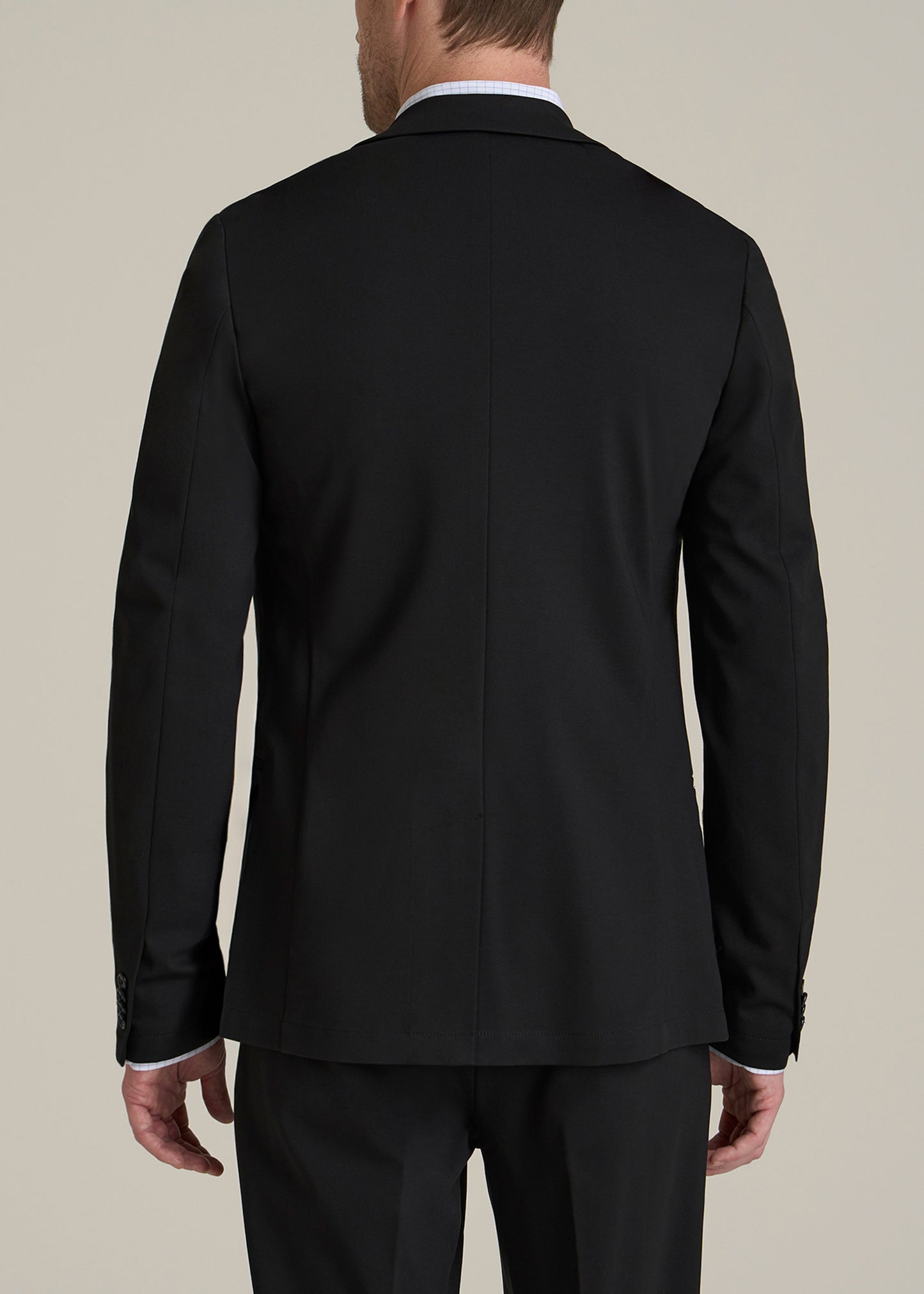 Flex Tech Suit Jacket for Tall Men in Black