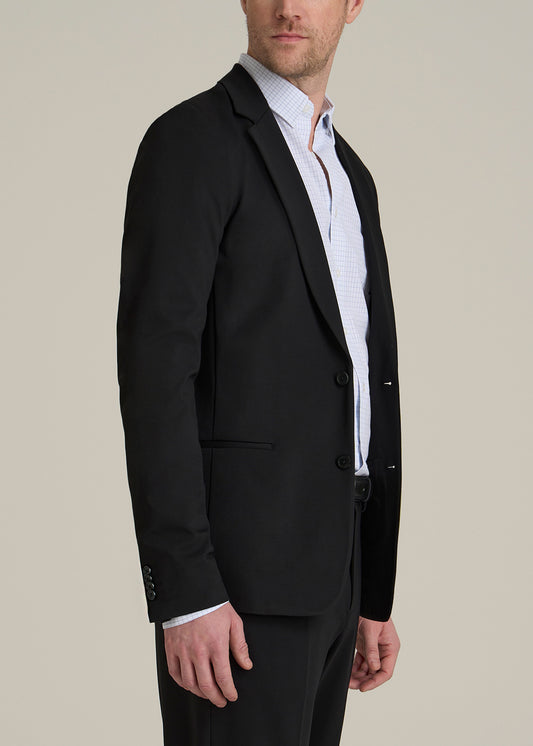 Flex Tech Suit Jacket for Tall Men in Black