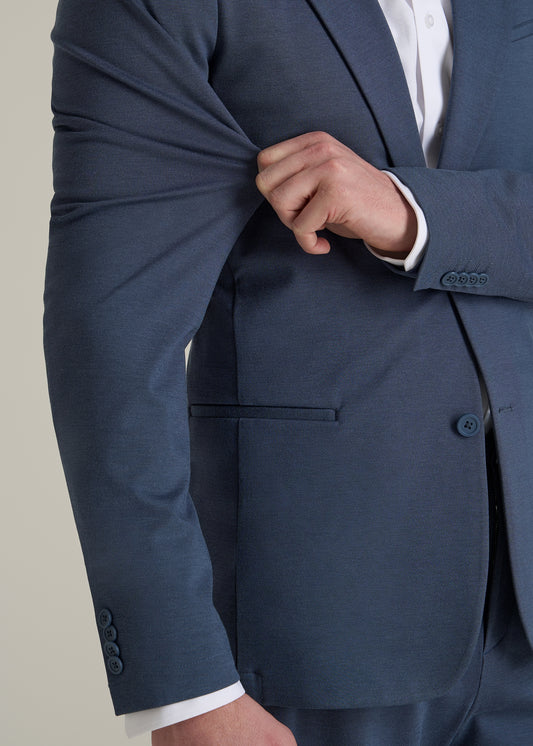 Flex Tech Suit Jacket for Tall Men in Medium Blue Nailhead