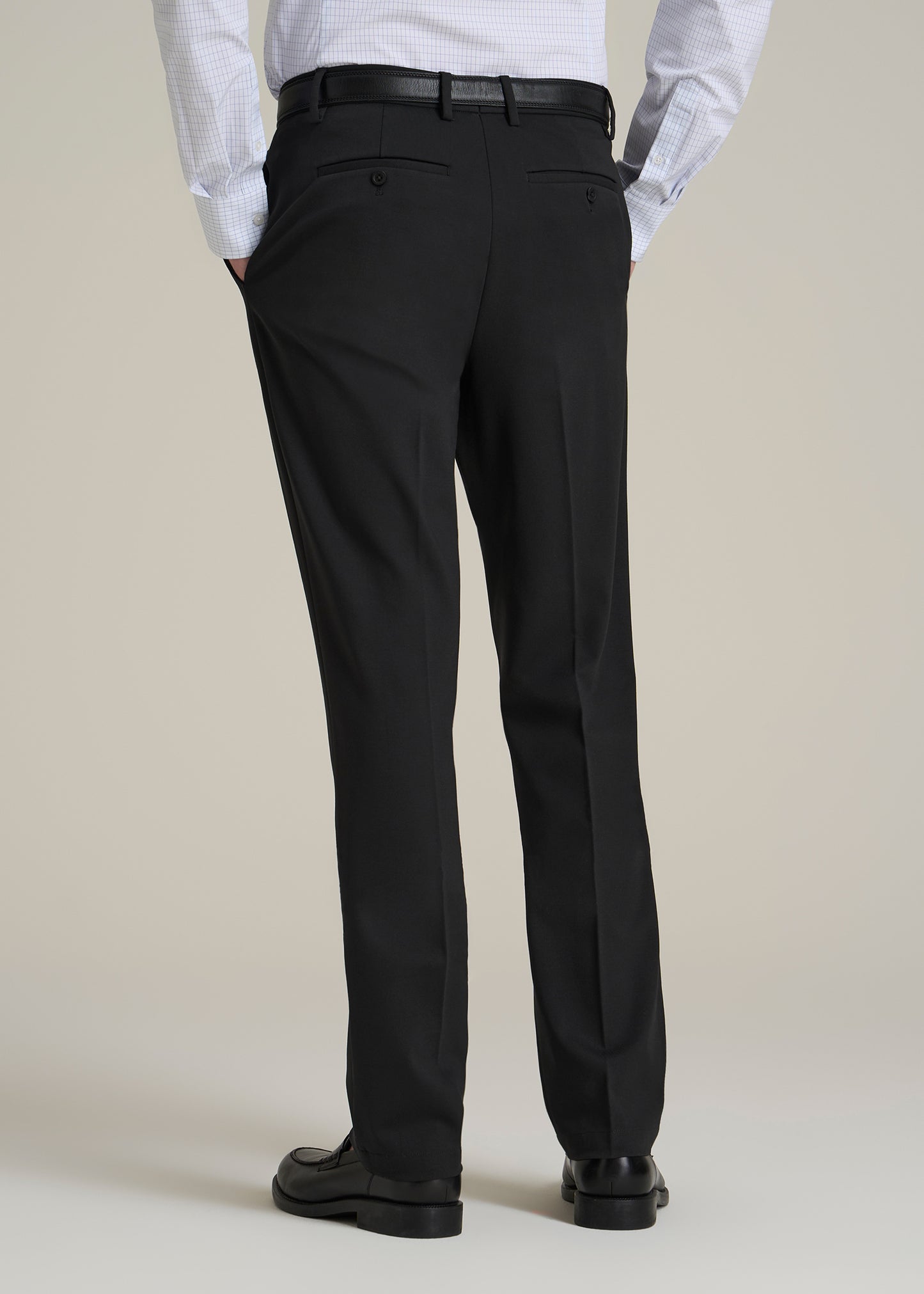 Flex Tech Suit Pants for Tall Men in Black