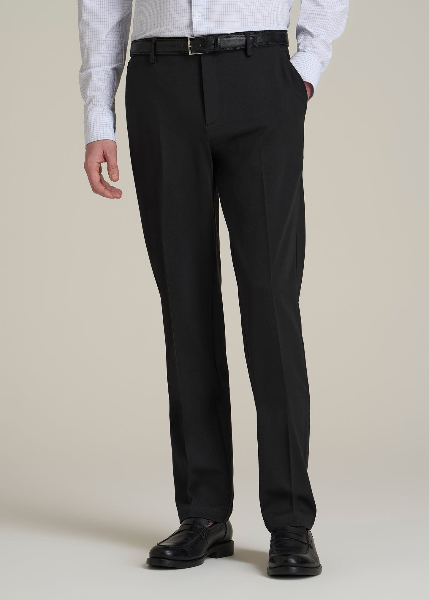 Flex Tech Suit Pants for Tall Men in Black