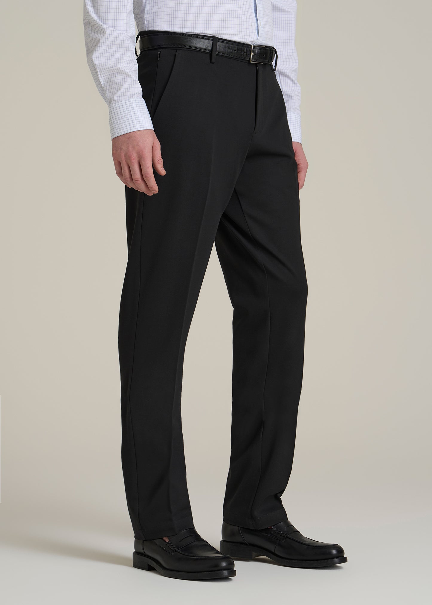 Flex Tech Suit Pants for Tall Men in Black