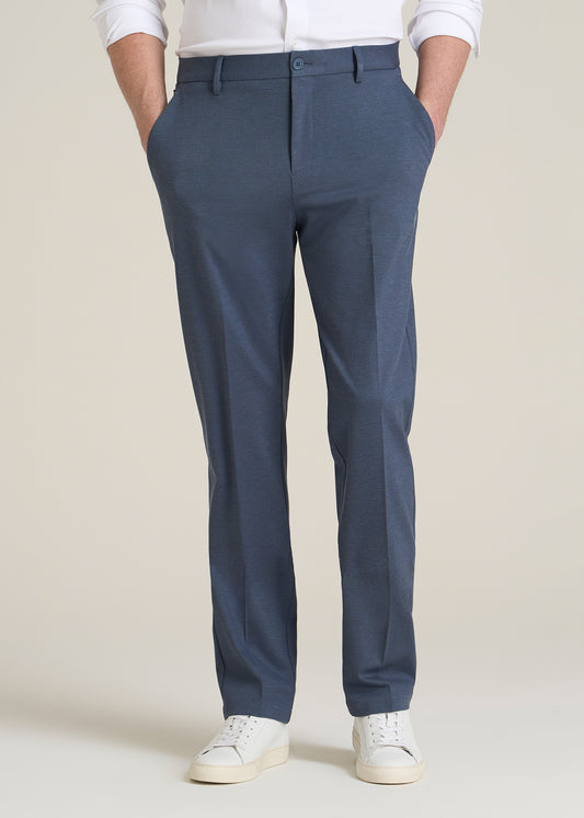 Flex Tech Suit Pants for Tall Men in Medium Blue Nailhead