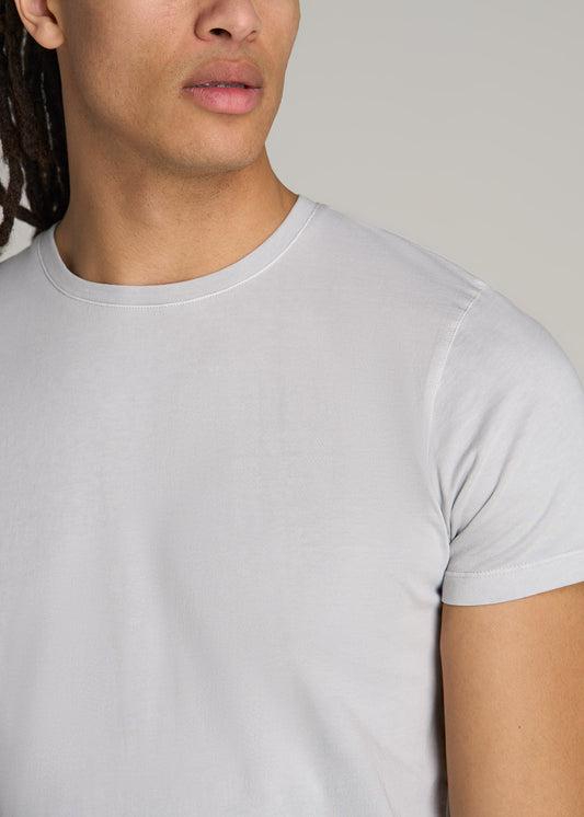 MODERN-FIT Garment Dyed Cotton Men's Tall T-Shirt in Vapor Grey