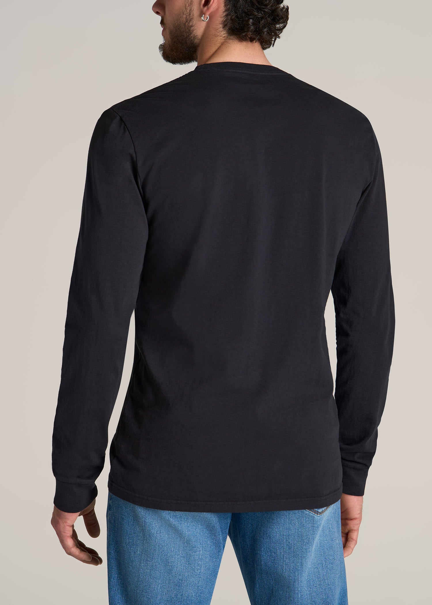 American-Tall-Men-Garment-Dyed-Long-Sleeve-Pocket-Tee-Black-Back