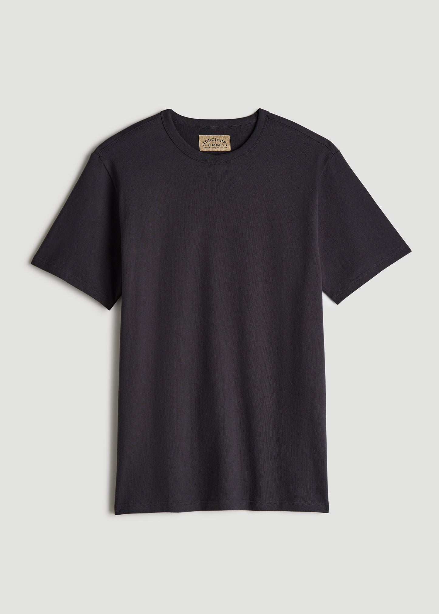 LJ&S Heavyweight RELAXED-FIT Tall Tee in Vintage Gunmetal Grey