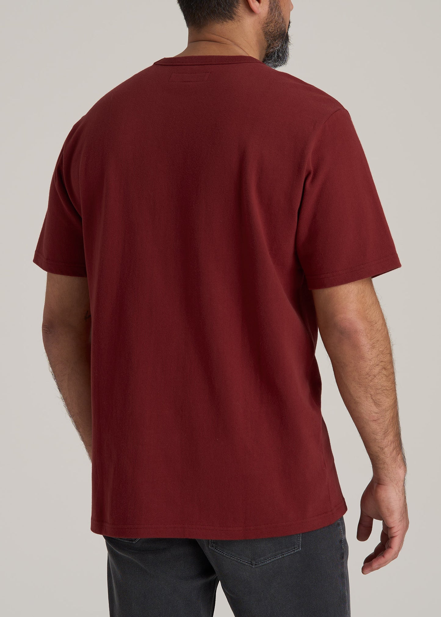 LJ&S Heavyweight RELAXED-FIT Tall Tee in Sumac Red