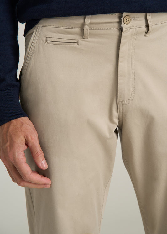 J1 STRAIGHT Leg Chinos in Desert Khaki - Pants for Tall Men