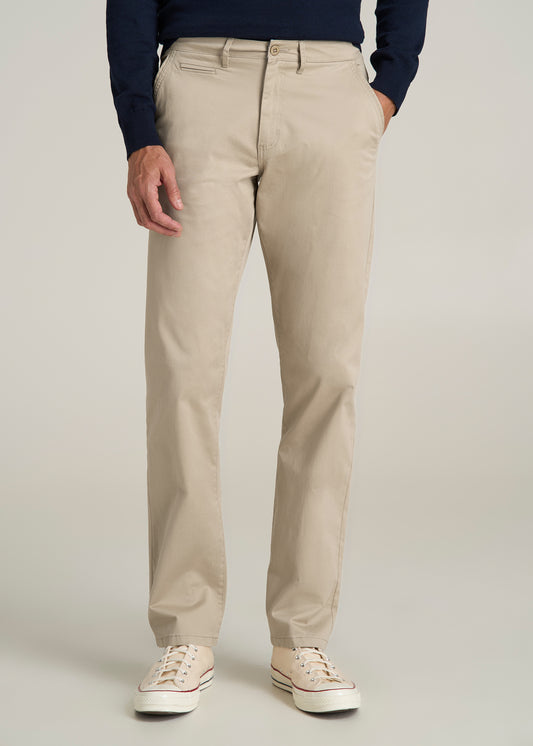 J1 STRAIGHT Leg Chinos in Desert Khaki - Pants for Tall Men