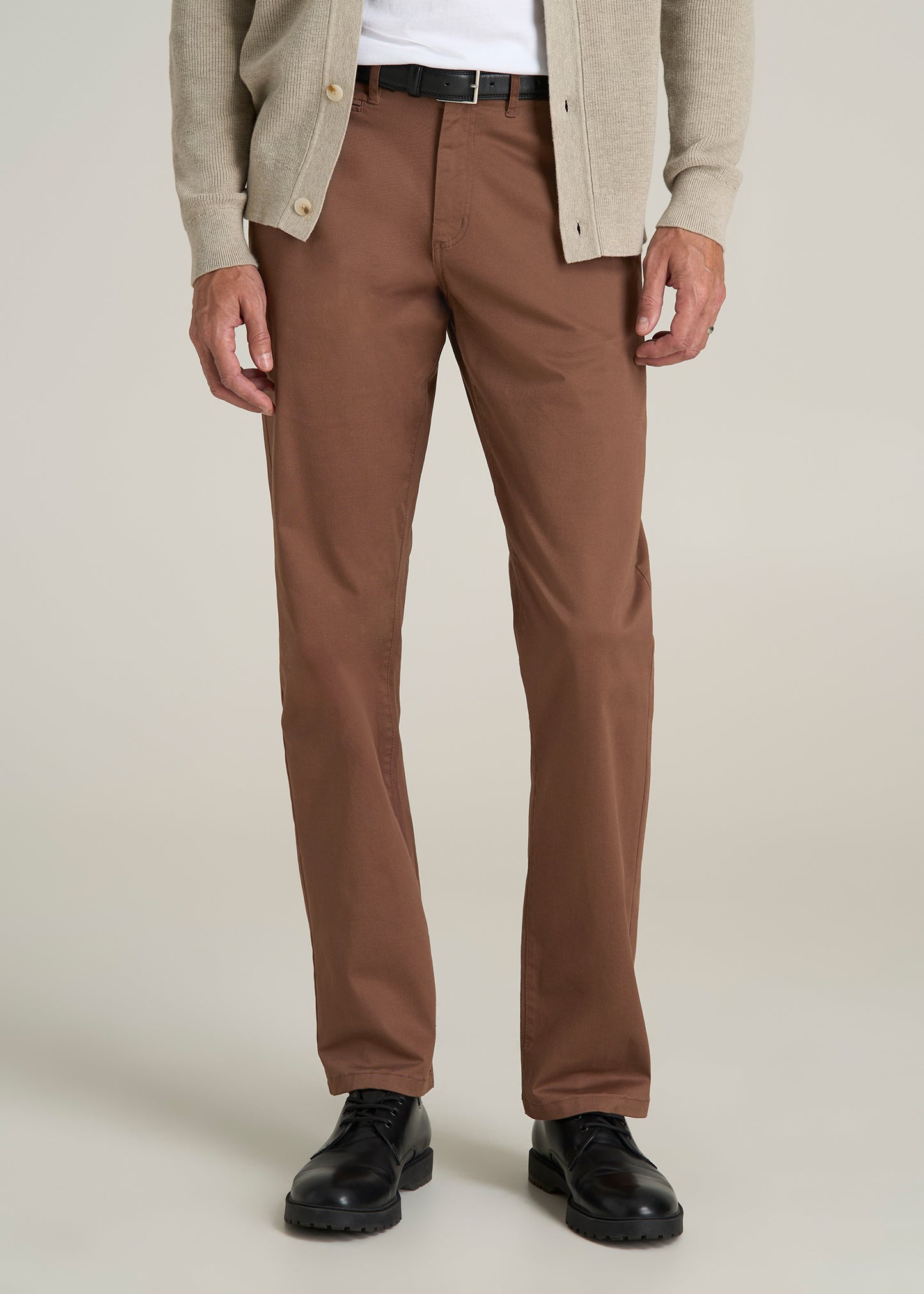 J1 STRAIGHT Leg Chinos in Otter Brown - Pants for Tall Men