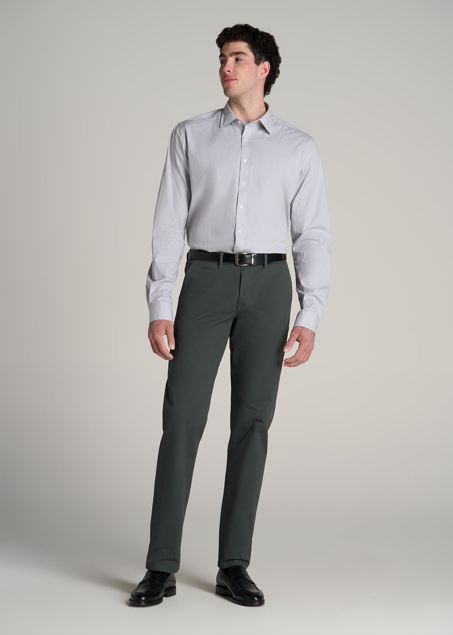 J1 STRAIGHT Leg Chinos in Soft Green - Pants for Tall Men