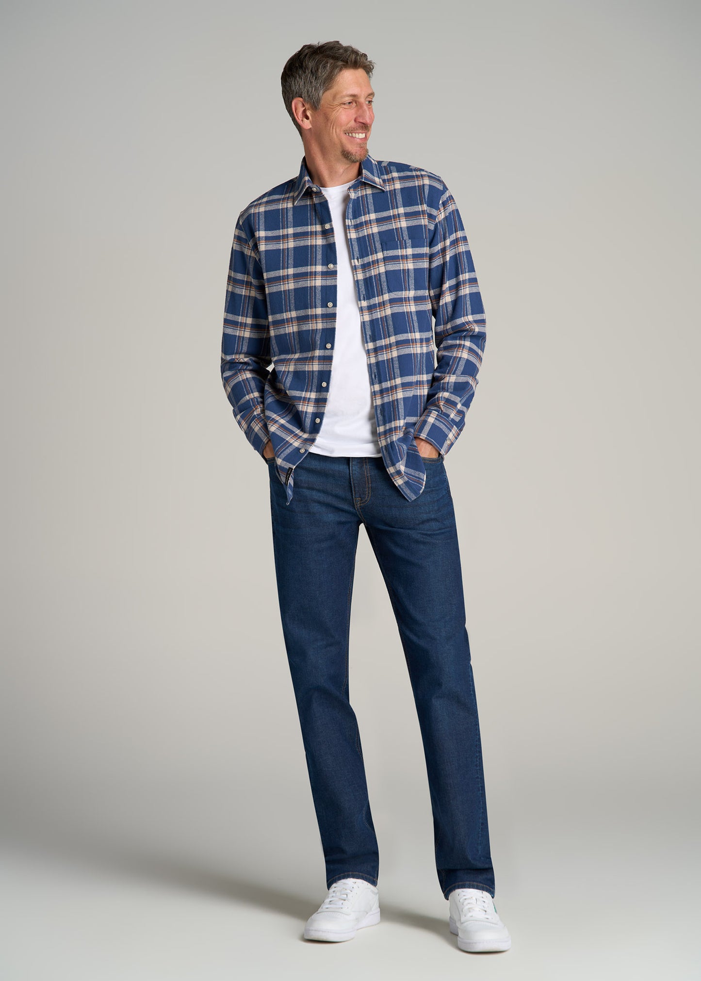 J1 STRAIGHT LEG Fleeced Jeans for Tall Men in Colorado Blue Wash