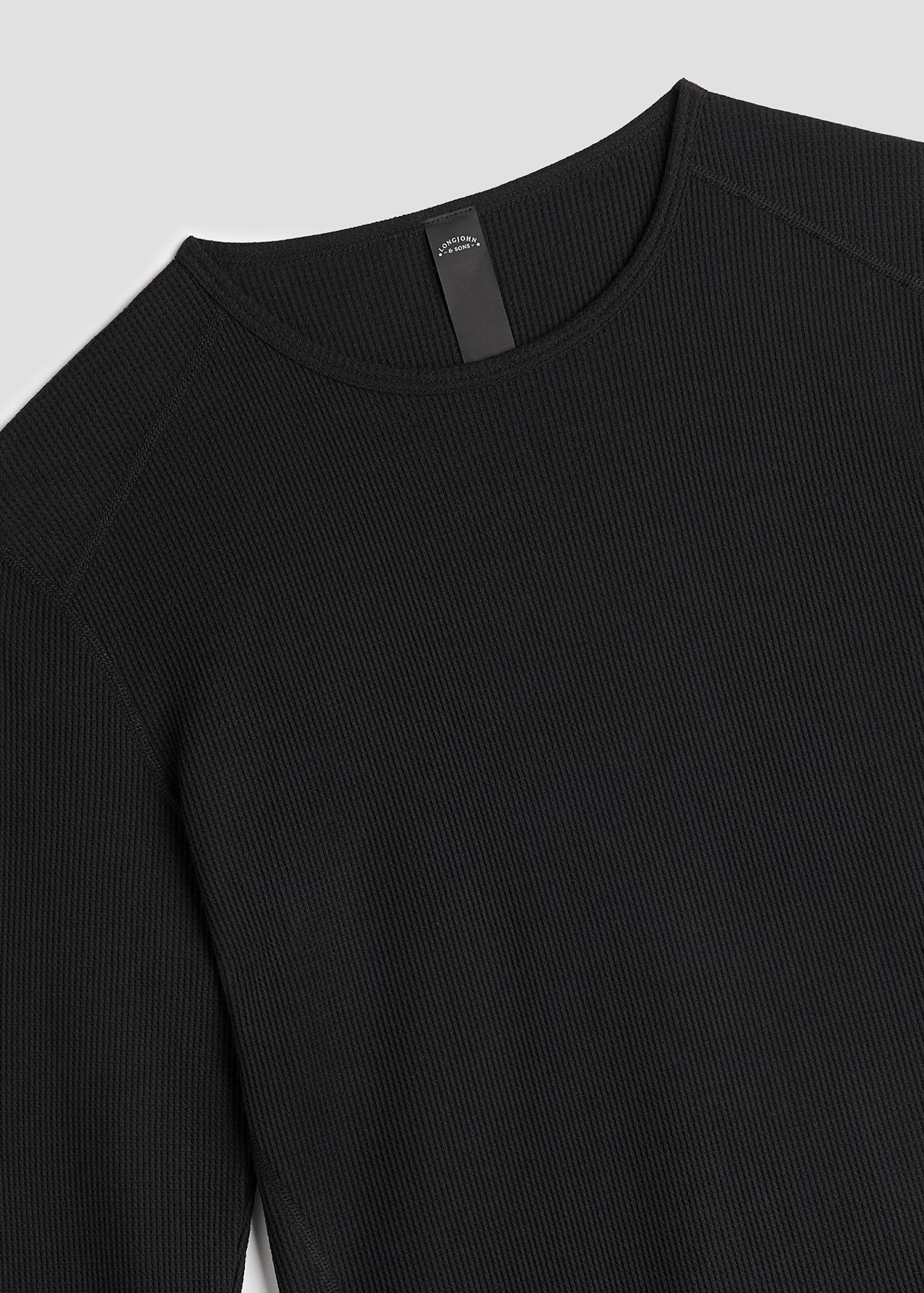 American-Tall-Men-LJ-Thermal-Undershirt-Black-detail