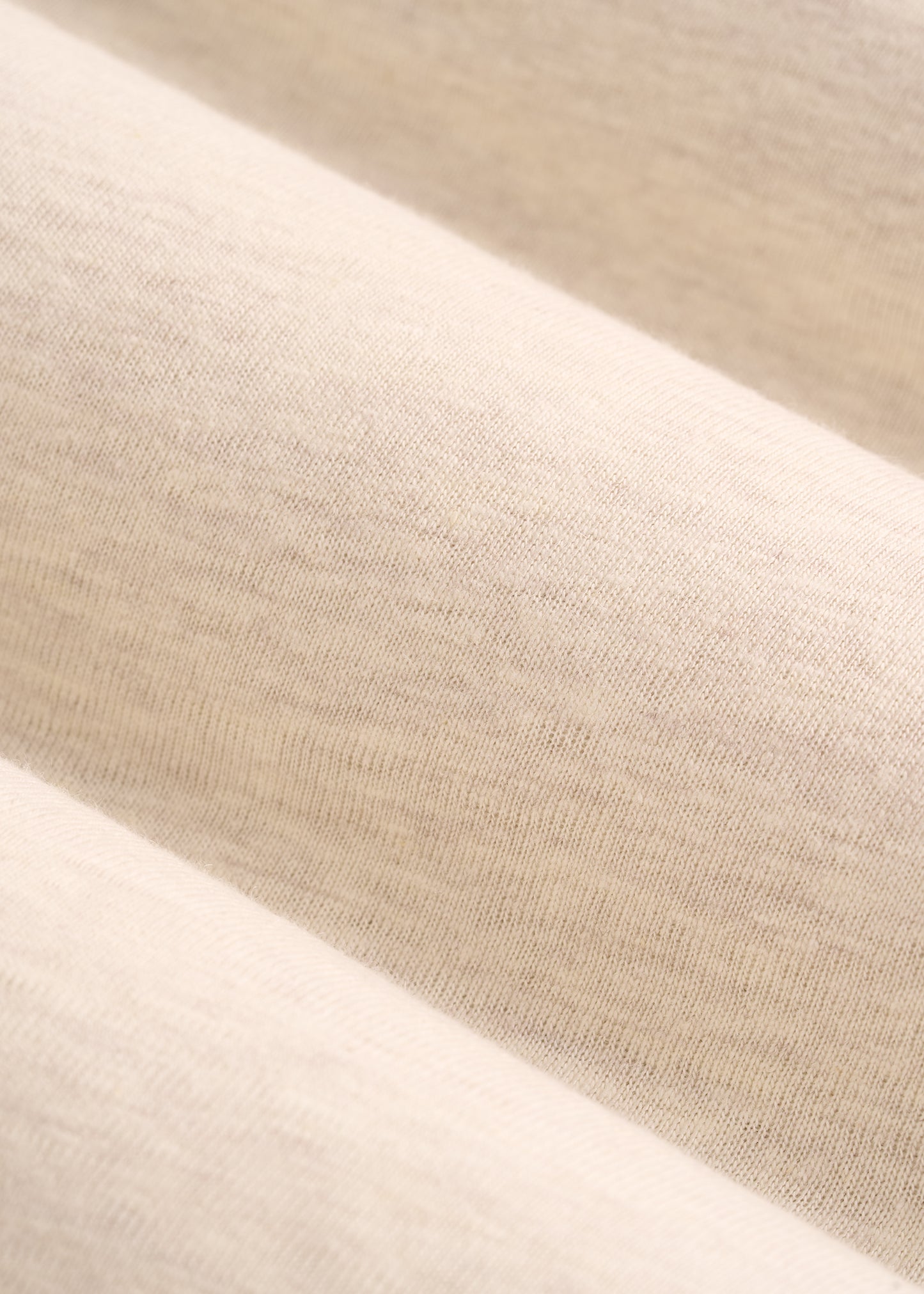 Linen Crewneck T-Shirt for Tall Men in Heathered Oatmeal