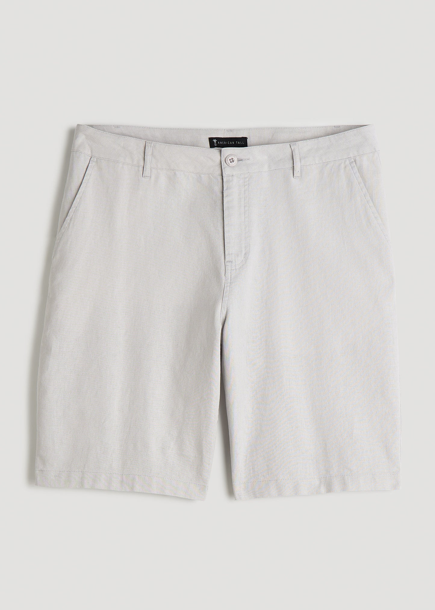 Linen Shorts For Tall Men in Driftwood Brown