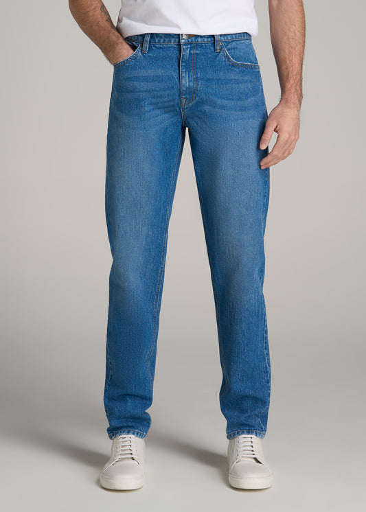 Milo RELAXED TAPERED FIT Jeans for Tall Men in Classic Mid Blue