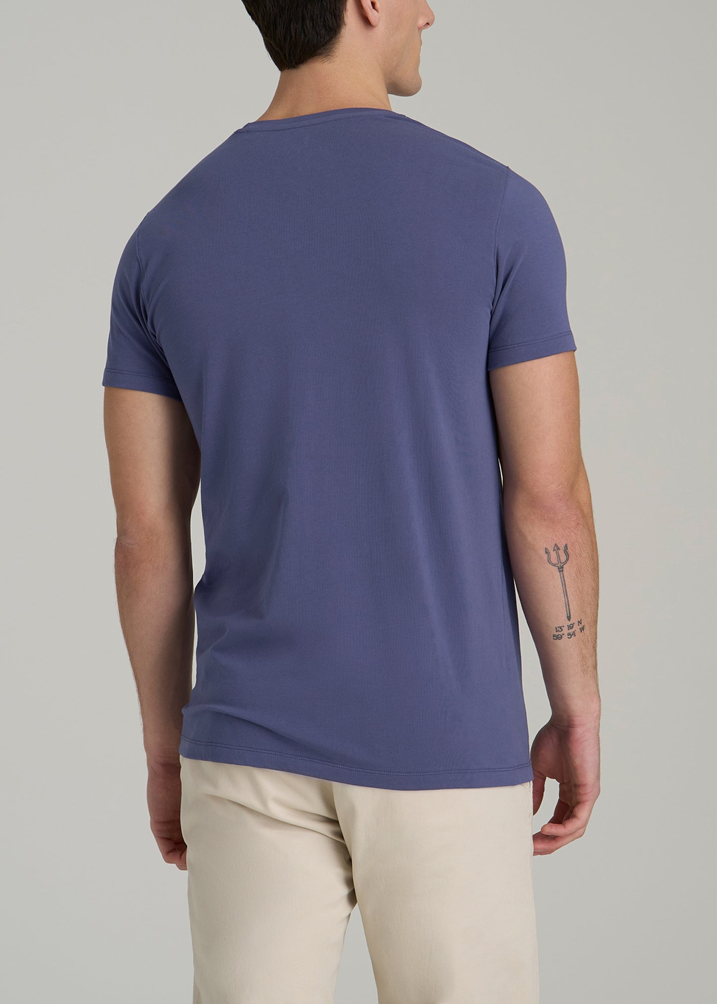 The Essential MODERN-FIT Crewneck Tee for Tall Men in Future Dusk