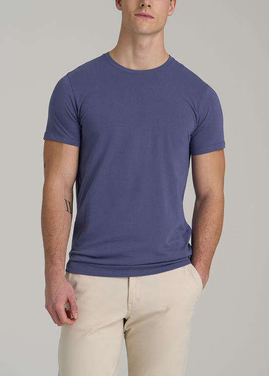 The Essential MODERN-FIT Crewneck Tee for Tall Men in Future Dusk