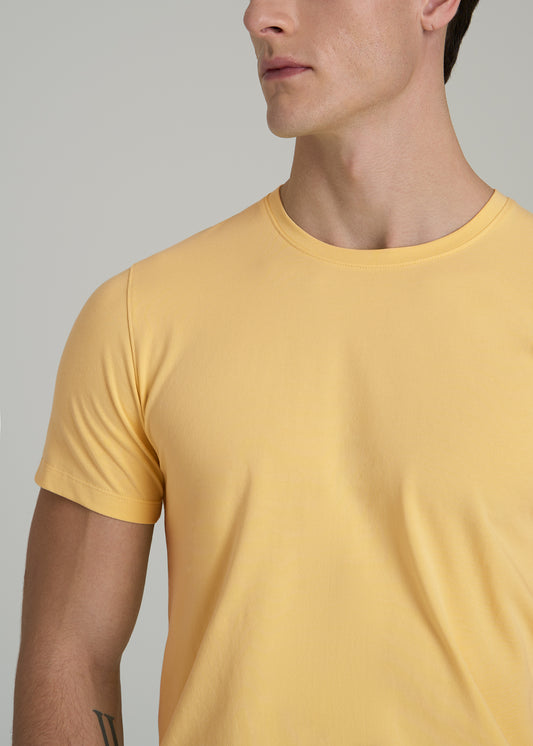 The Essential MODERN-FIT Crewneck Tee for Tall Men in Lemon Drop