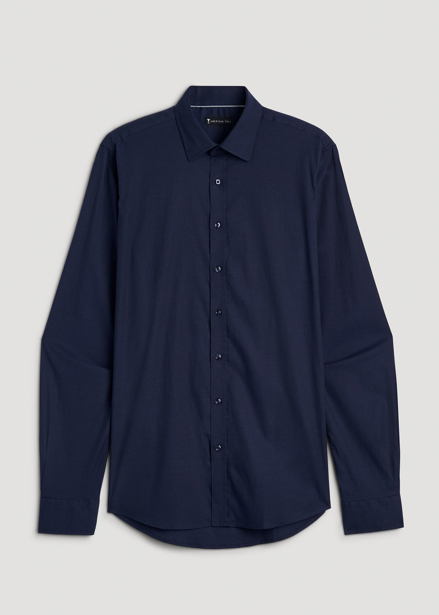 Oskar Button-Up Dress Shirt for Tall Men in Deep Blue Mix