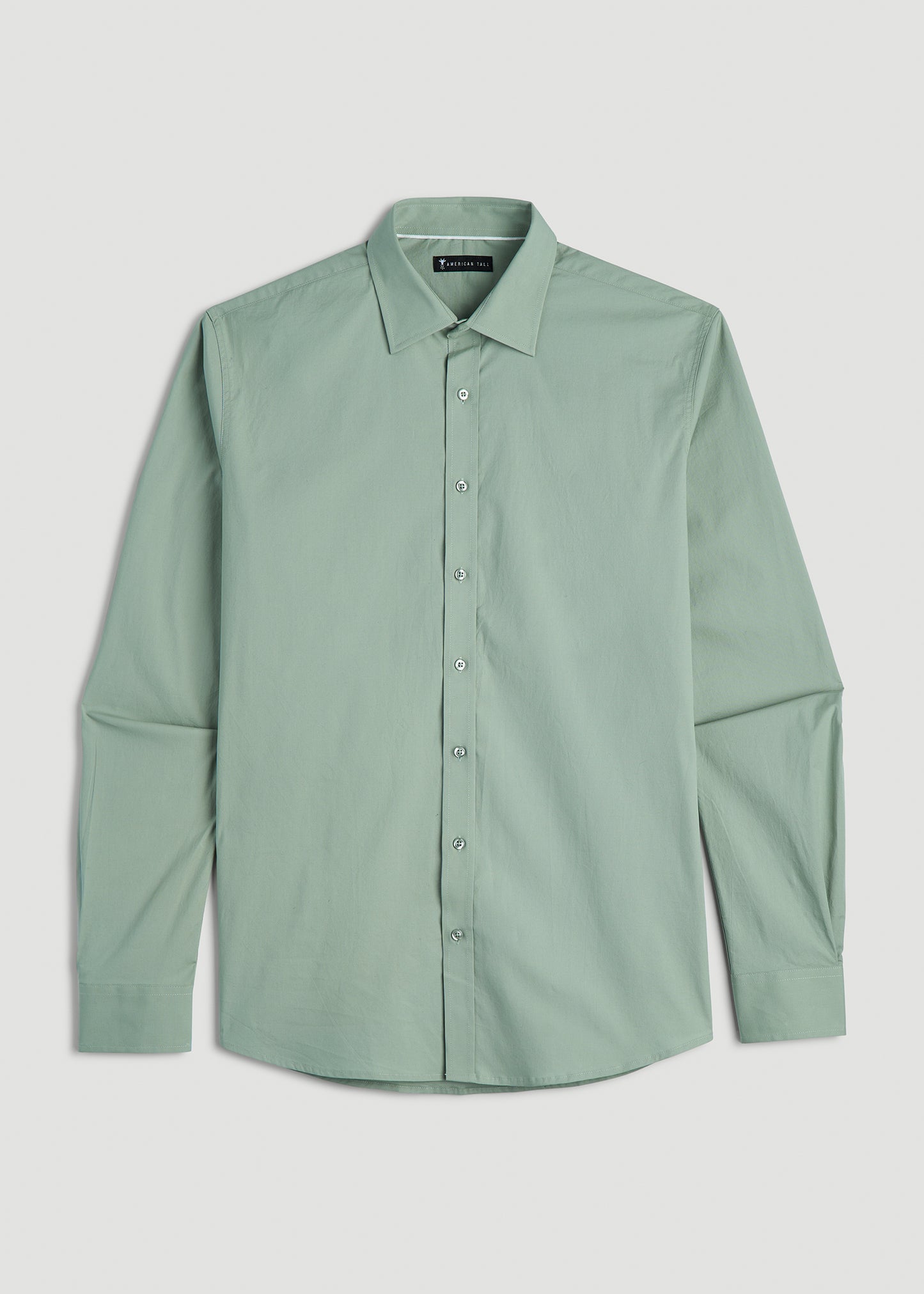 Oskar Button-Up Dress Shirt for Tall Men in Seagrass