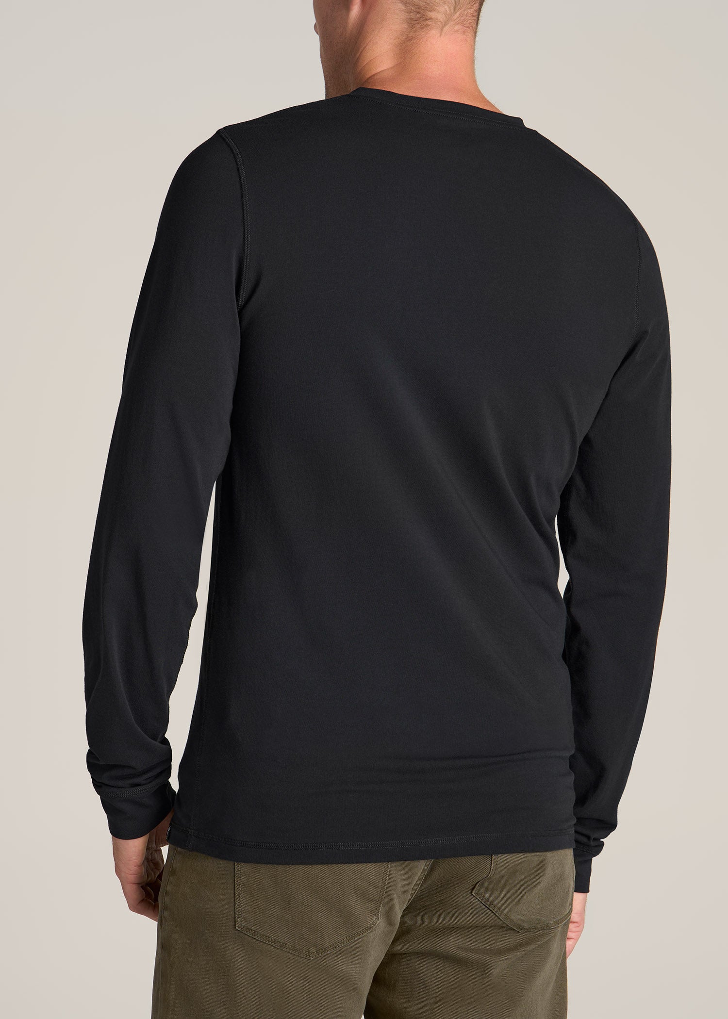 American-Tall-Men-Pima-Stretch-Knit-Henley-Black-back