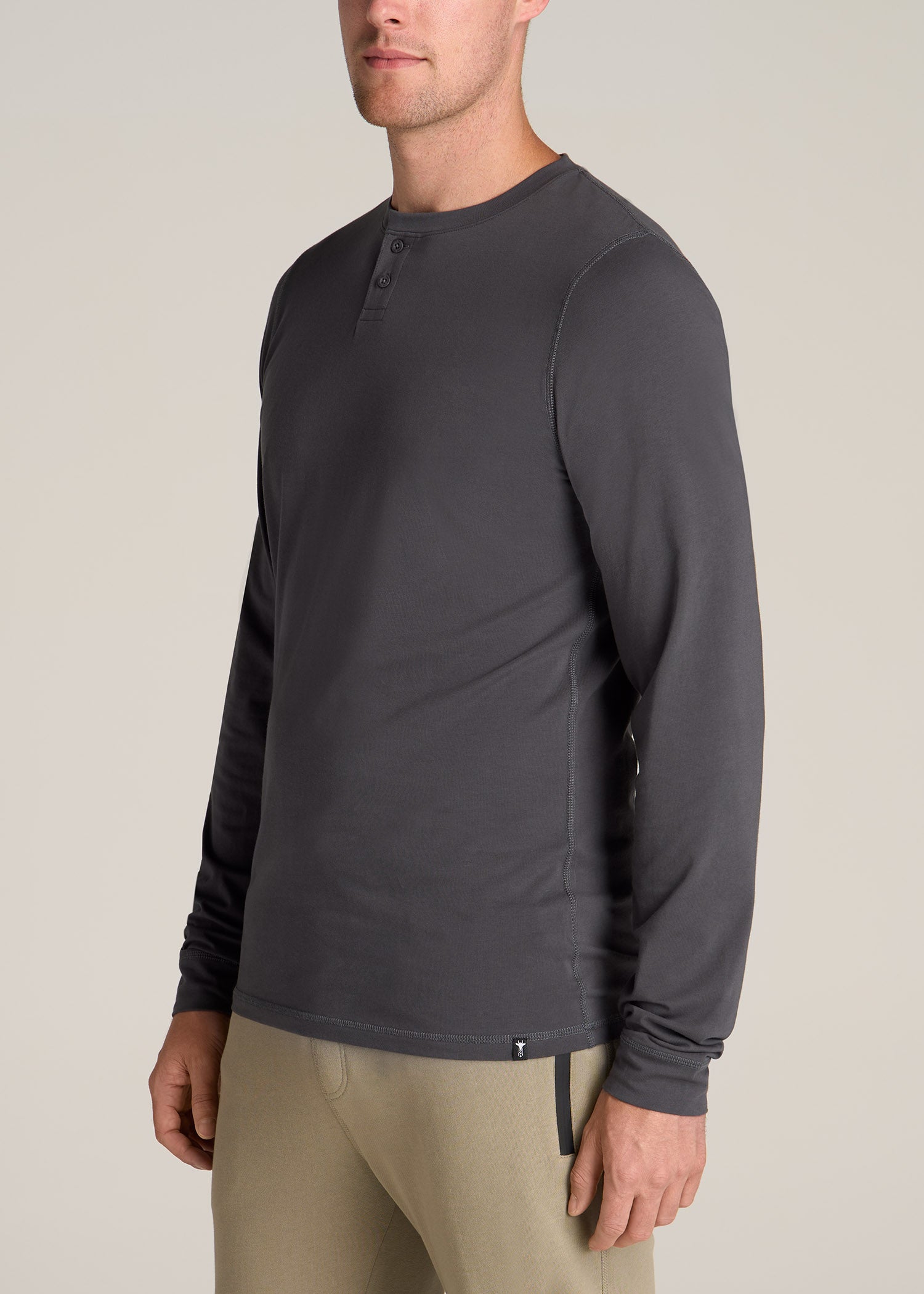 American-Tall-Men-Pima-Stretch-Knit-Henley-Iron-Grey-side