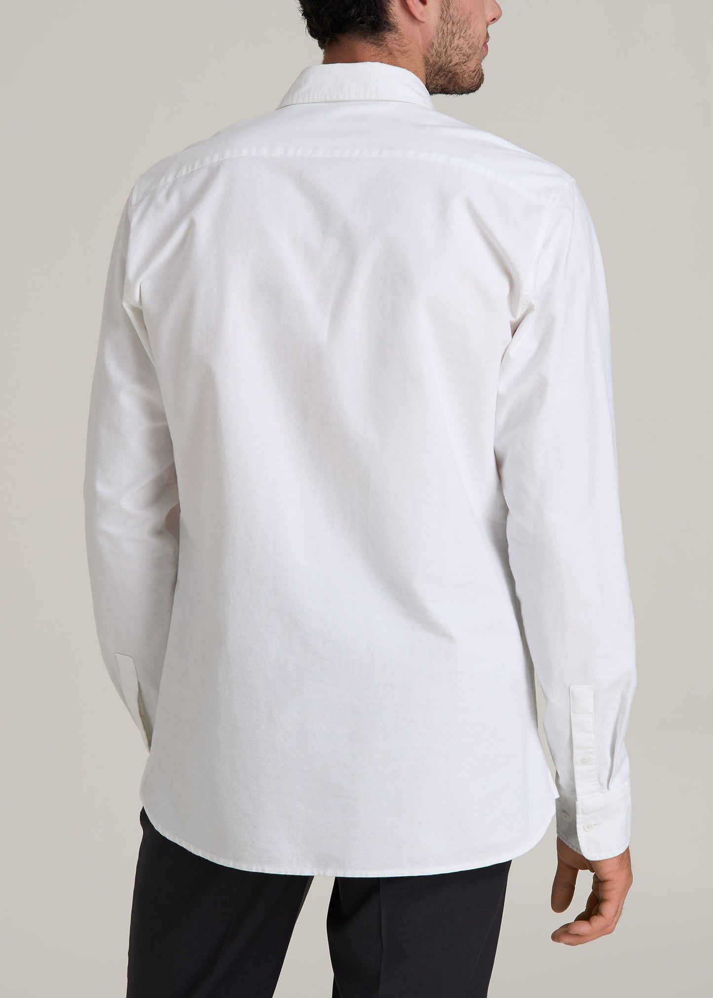 Pinpoint Oxford Shirt for Tall Men in White