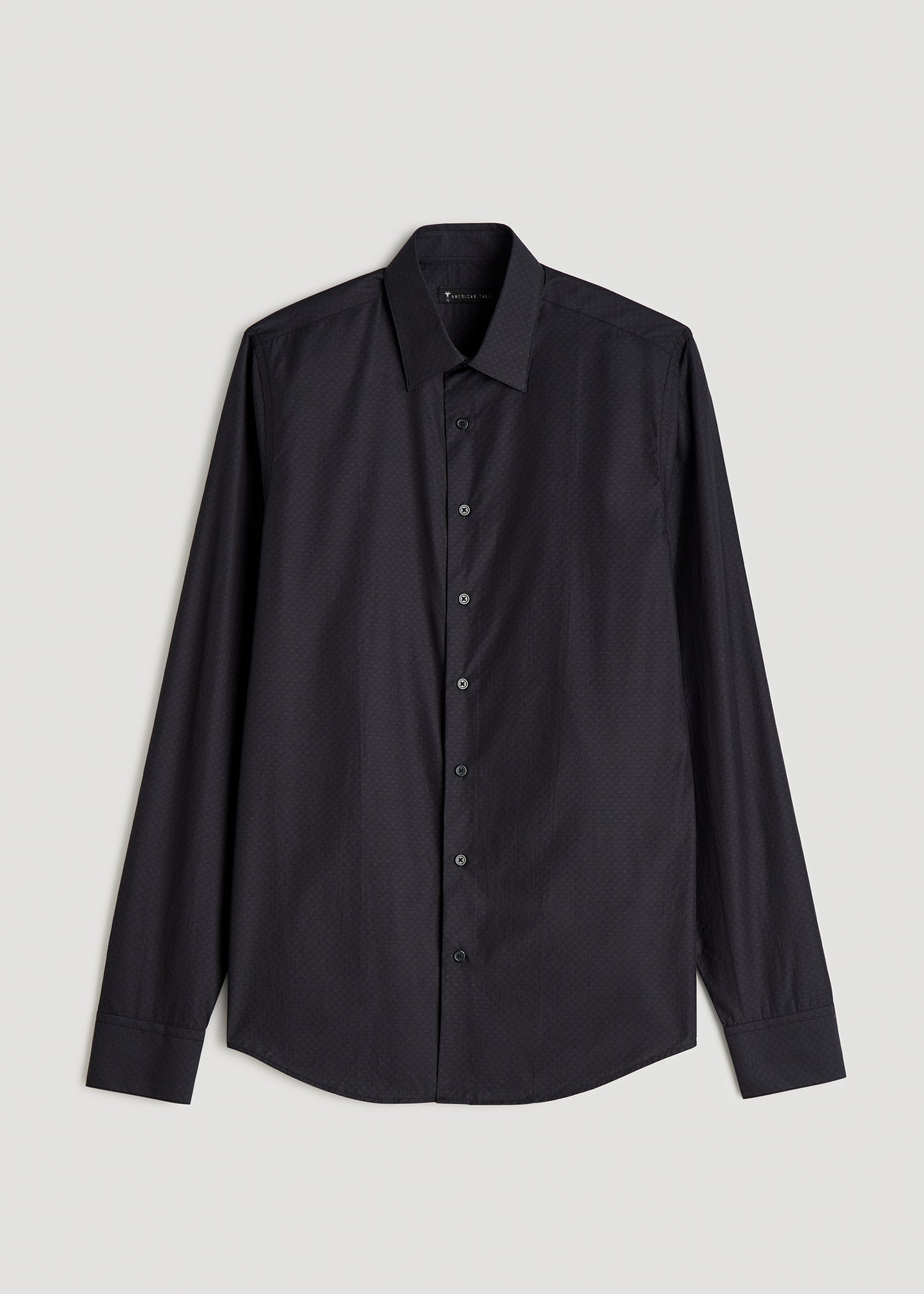 Premium Dress Shirt for Tall Men in Black Diamond