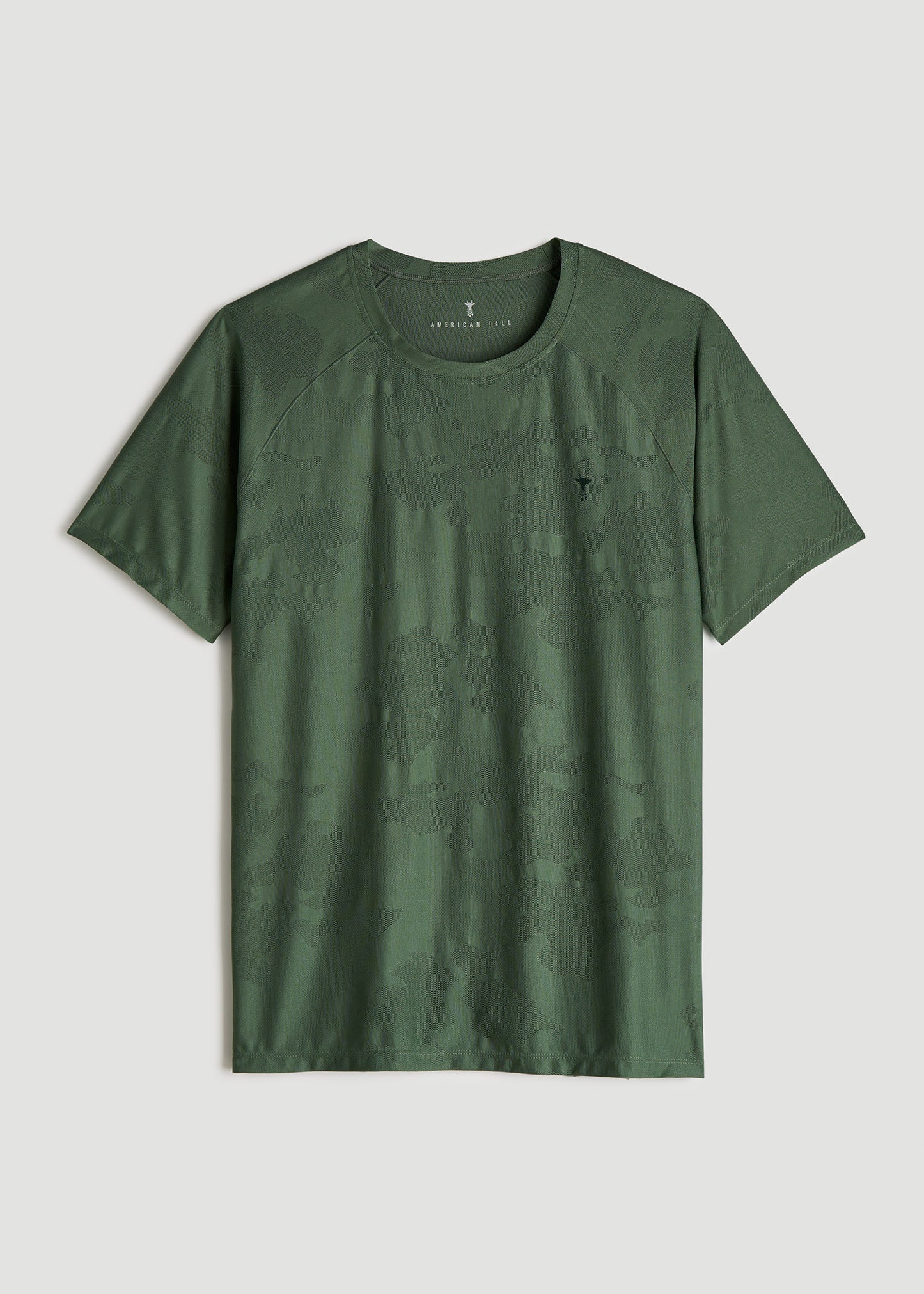 Raglan Training T-Shirt for Tall Men in Forest Green