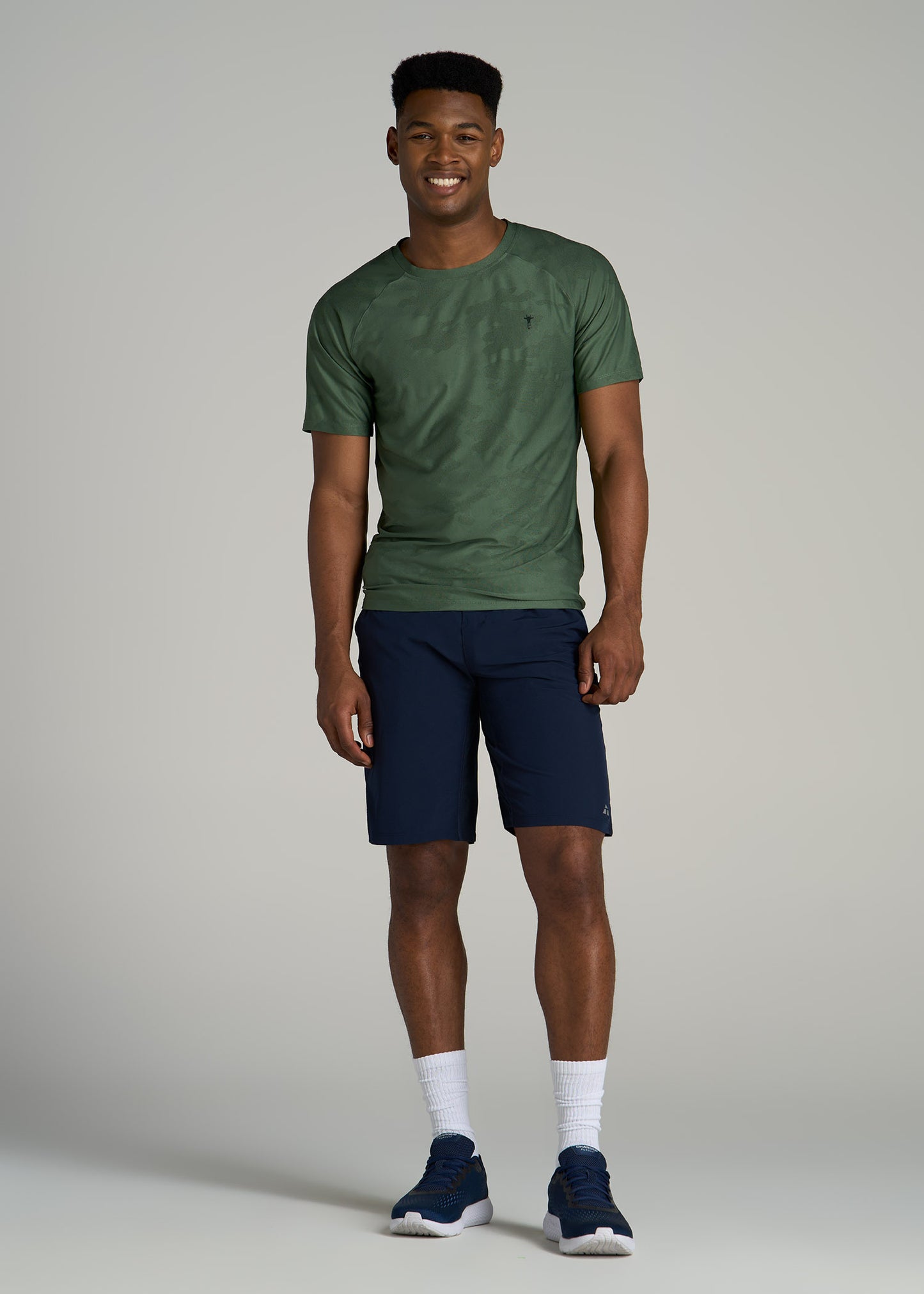 Raglan Training T-Shirt for Tall Men in Forest Green