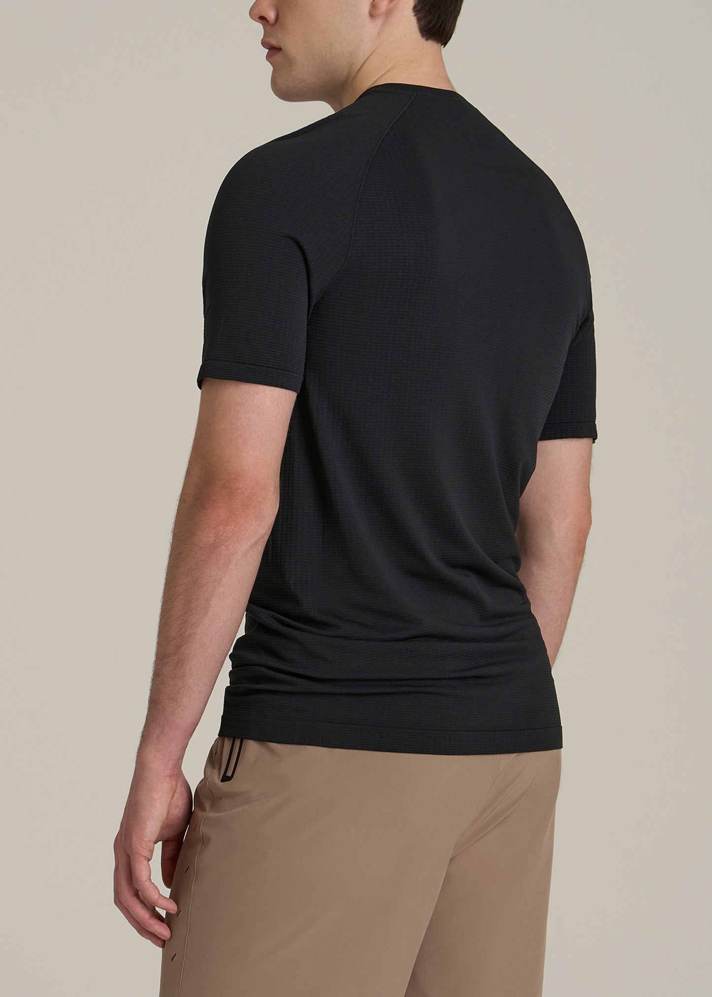 Vented Training Top for Tall Men in Black