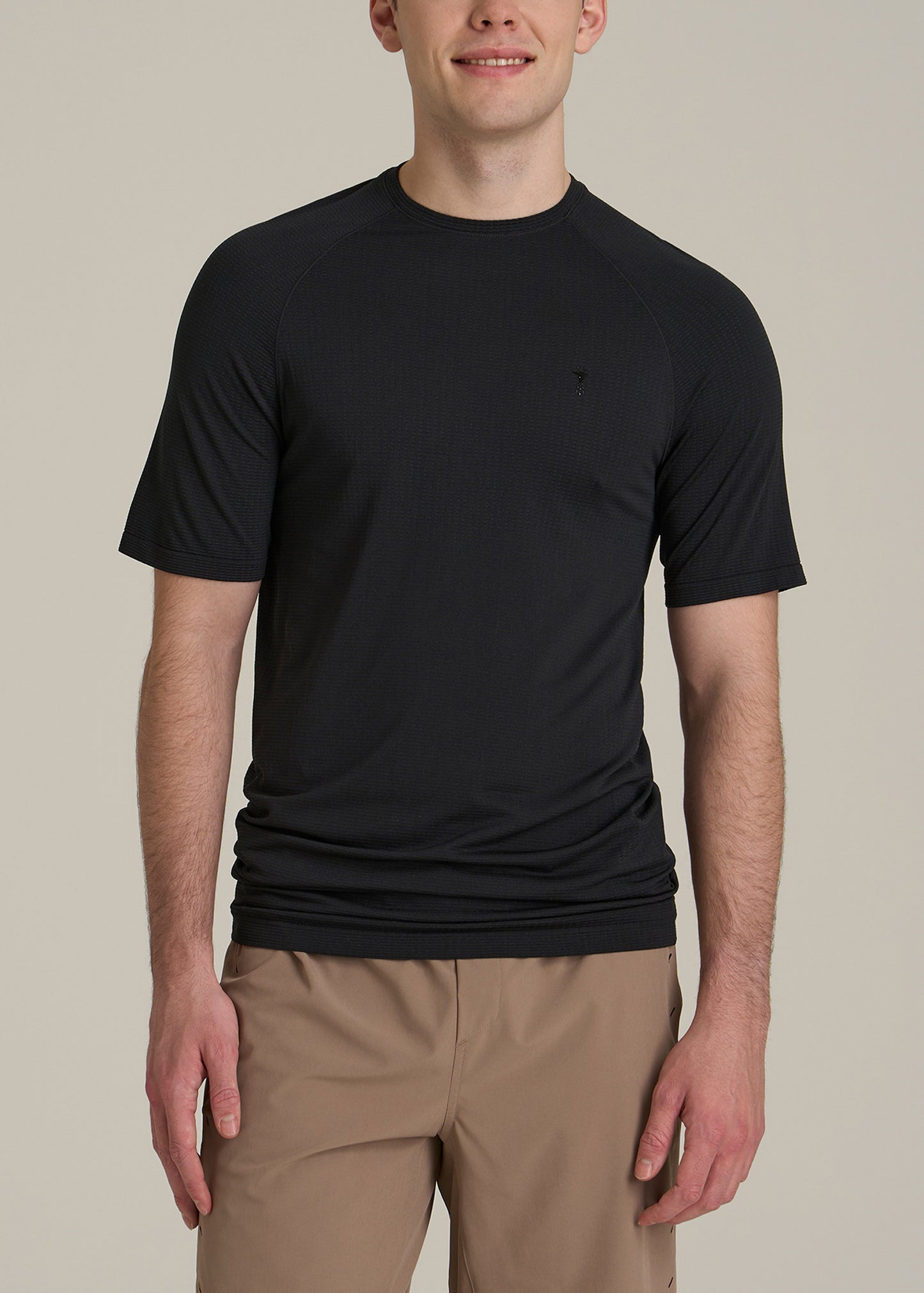 Vented Training Top for Tall Men in Black